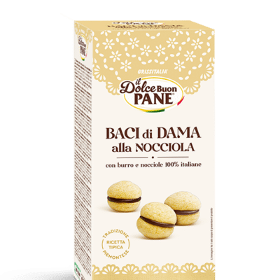 Baci di Dama alla Nocciola – biscuiți italieni tradiționali cu alune 150 gr